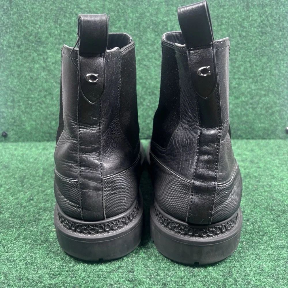 Coach Men's Size 13D Boots Carver, Black
